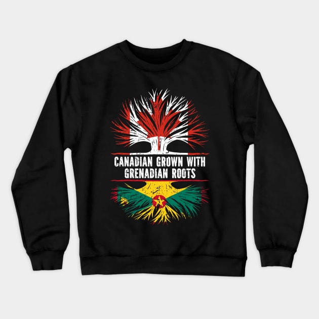 Canadian Grown with Grenadian Roots Canada Flag Crewneck Sweatshirt by silvercoin